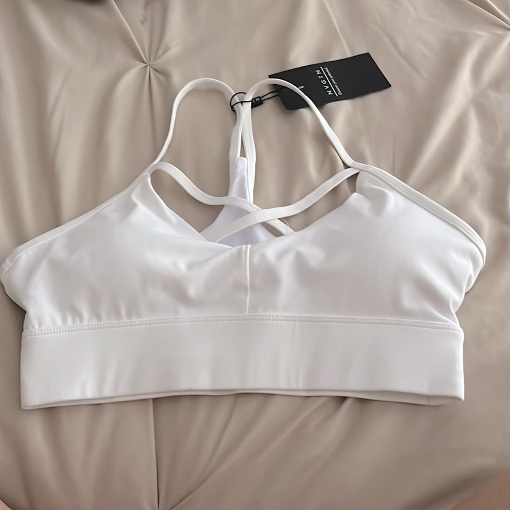 NVGTN White Oasis Sports Bra